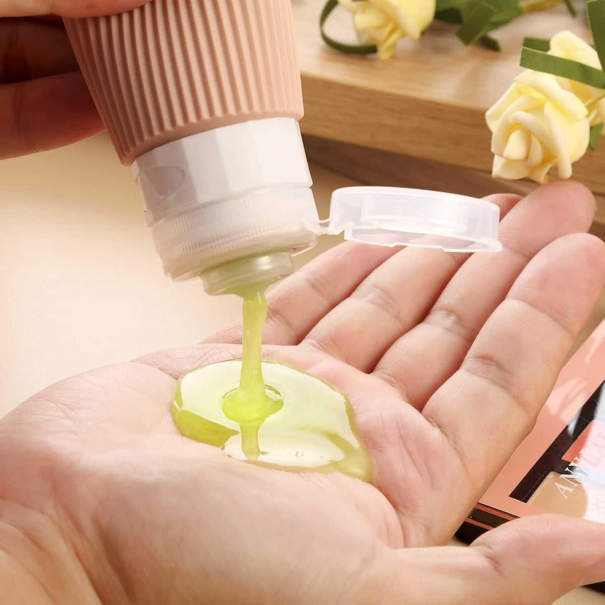 (Pack of 4) Travel Silicone Bottles for Toiletries