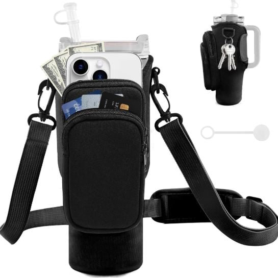 Tumbler Carrier Bag With Mobile Phone Pocket