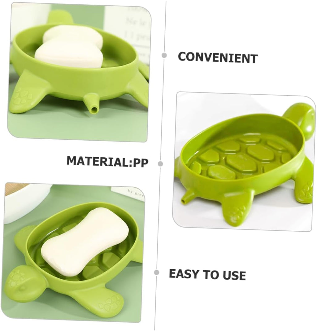 Turtle Soap Dish Holder Soap Storage Draining Tray