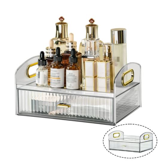 Elegant Clear Acrylic Skincare and Cosmetic Organizer