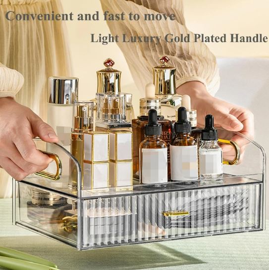 Elegant Clear Acrylic Skincare and Cosmetic Organizer