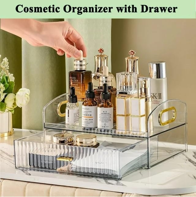 Elegant Clear Acrylic Skincare and Cosmetic Organizer