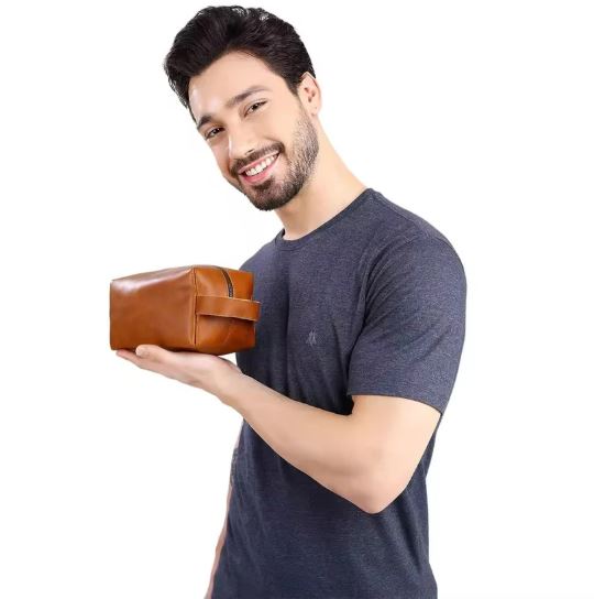 Vintage Luxury Men Toiletry Bag Travel Kit