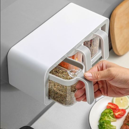 ECOCO Wall Mount Spice Rack Organizer, Kitchen Supplies Storage and Spice Boxes