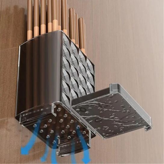 Wall-Mounted Storage Rack – Drillable & Self-Adhesive Organizer (Black)