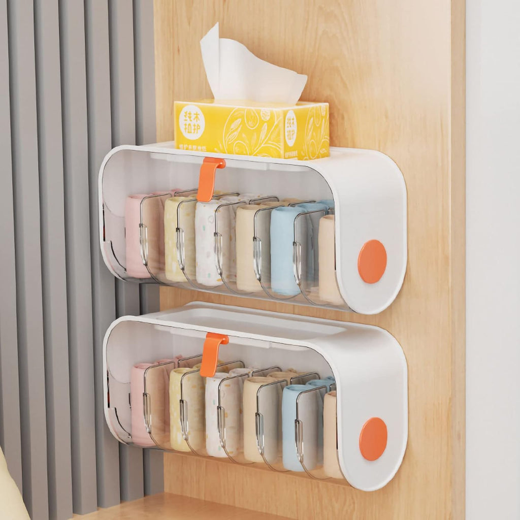Wall-mounted Undergarments Organizer | Punch-Free Transparent Drawer