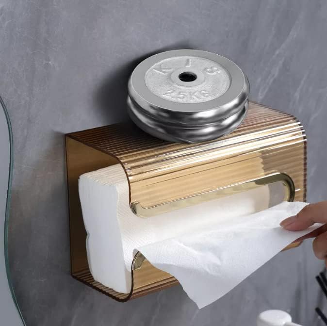 Wall Mounted Tissue Box | Acrylic Paper Towel Holder | Waterproof Tissue Dispenser for Bathroom & Kitchen