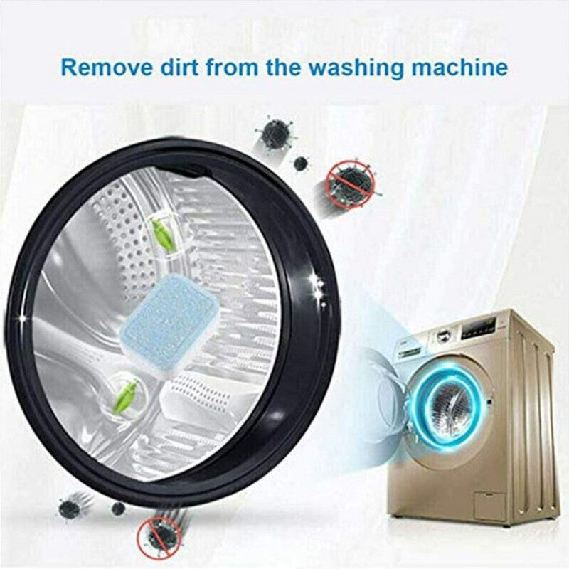 12 Pcs Washing Machine Cleaning Tablet - Cleaner for Washing Machines - Solid Washing Machine Cleaner