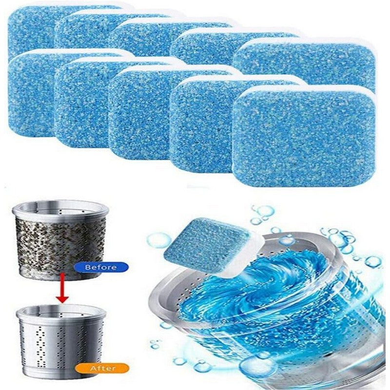 12 Pcs Washing Machine Cleaning Tablet - Cleaner for Washing Machines - Solid Washing Machine Cleaner