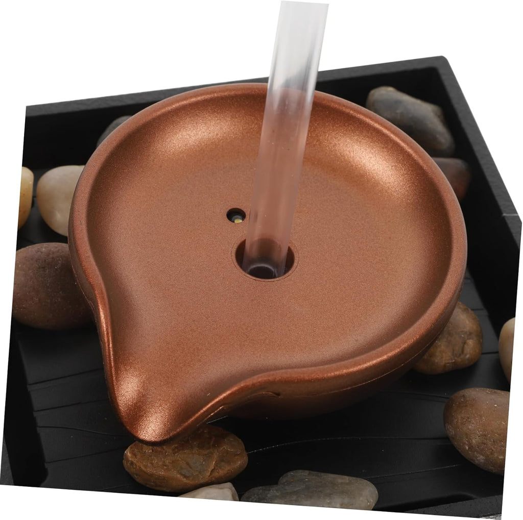 Tabletop Water Fountain with LED Crystal Ball & Pebbles