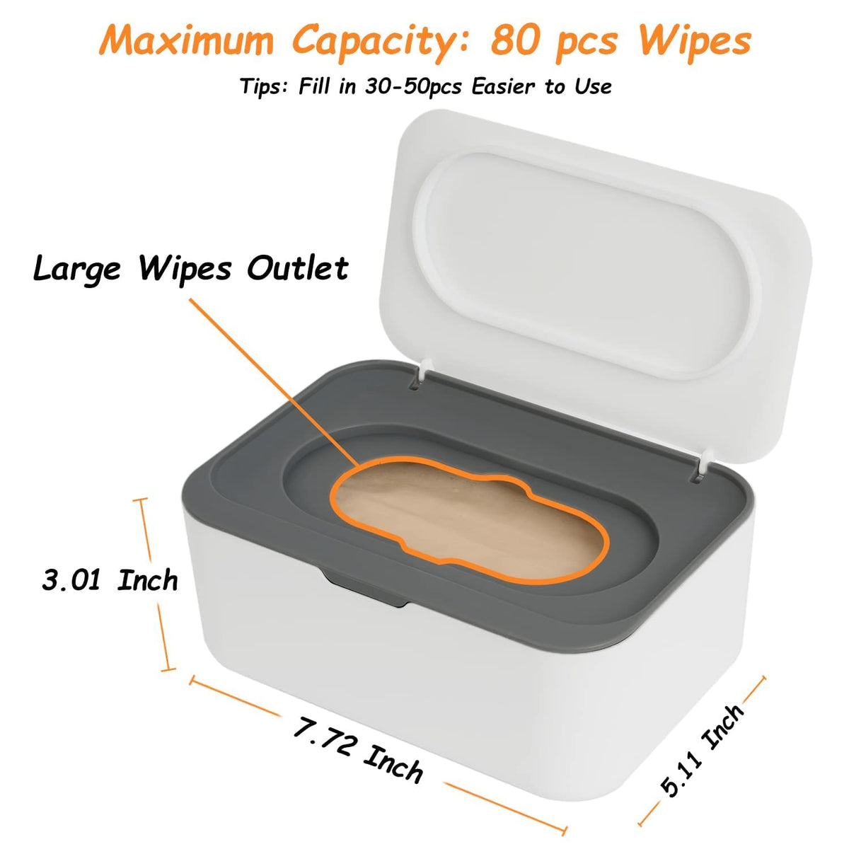 Wipes Dispenser Holder Tissue Storage Box Case With Lid, Wet Wipes Tissue Box