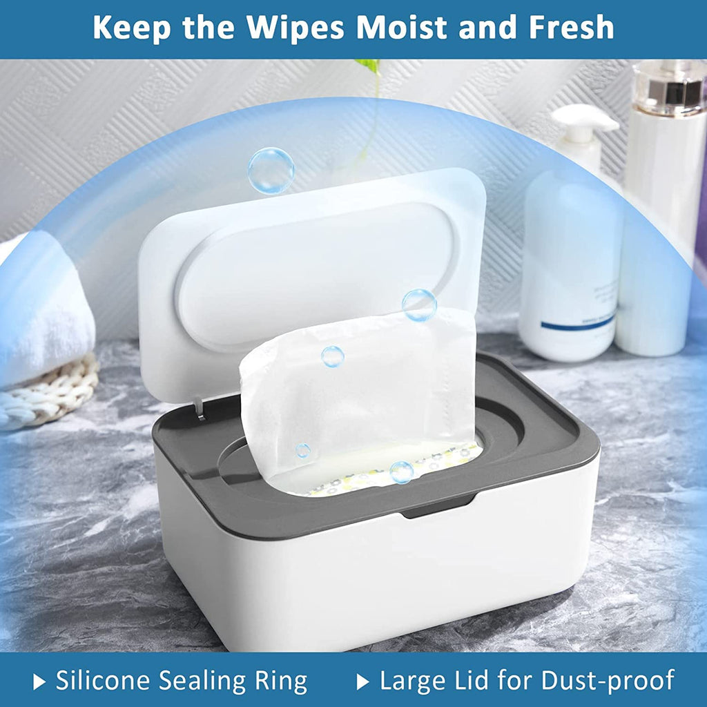 Wipes Dispenser Holder Tissue Storage Box Case With Lid, Wet Wipes Tissue Box