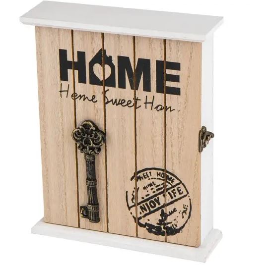 Wooden Home Sweet Home Heart Key Box Cupboard