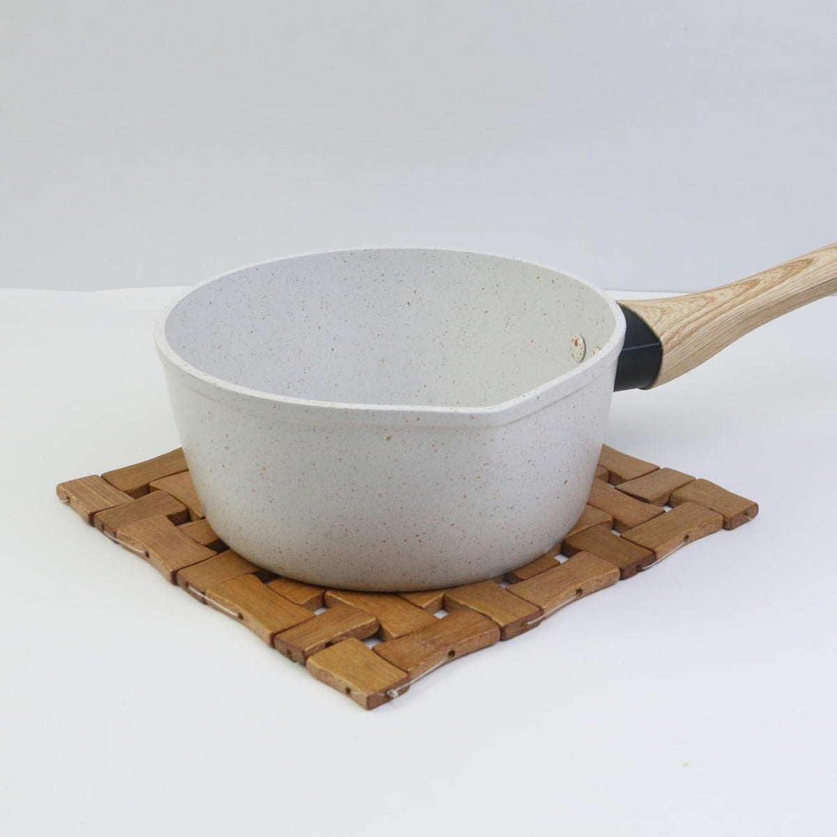 (Pack of 3) Bamboo Table Coaster Pan Pot Holder, Wooden Kitchen Coasters & Place Mats, Anti Slip Table Mat Square Shape