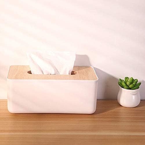 Wooden Tissue Box Holder, Facial Tissue Dispenser Holder for Bathroom Vanity Countertop, Bedroom ,Living Room, Kitchen
