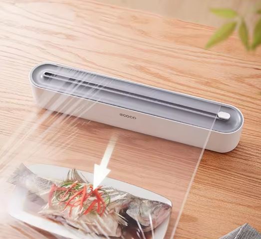 Ecoco Wall-Mounted Magnetic Plastic Wrap Dispenser