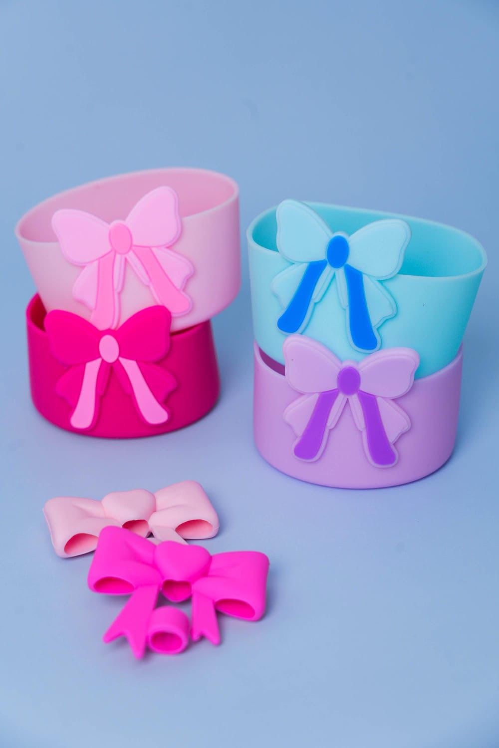 Set of Cute Bow Silicone Boot and Straw Stopper for Stanley 40oz Tumbler Cup