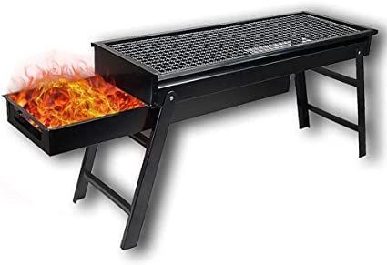 Portable BBQ Grill Charcoal Stainless Steel Foldable Barbecue Tool Kits for Camping Picnic Outdoor Garden Party