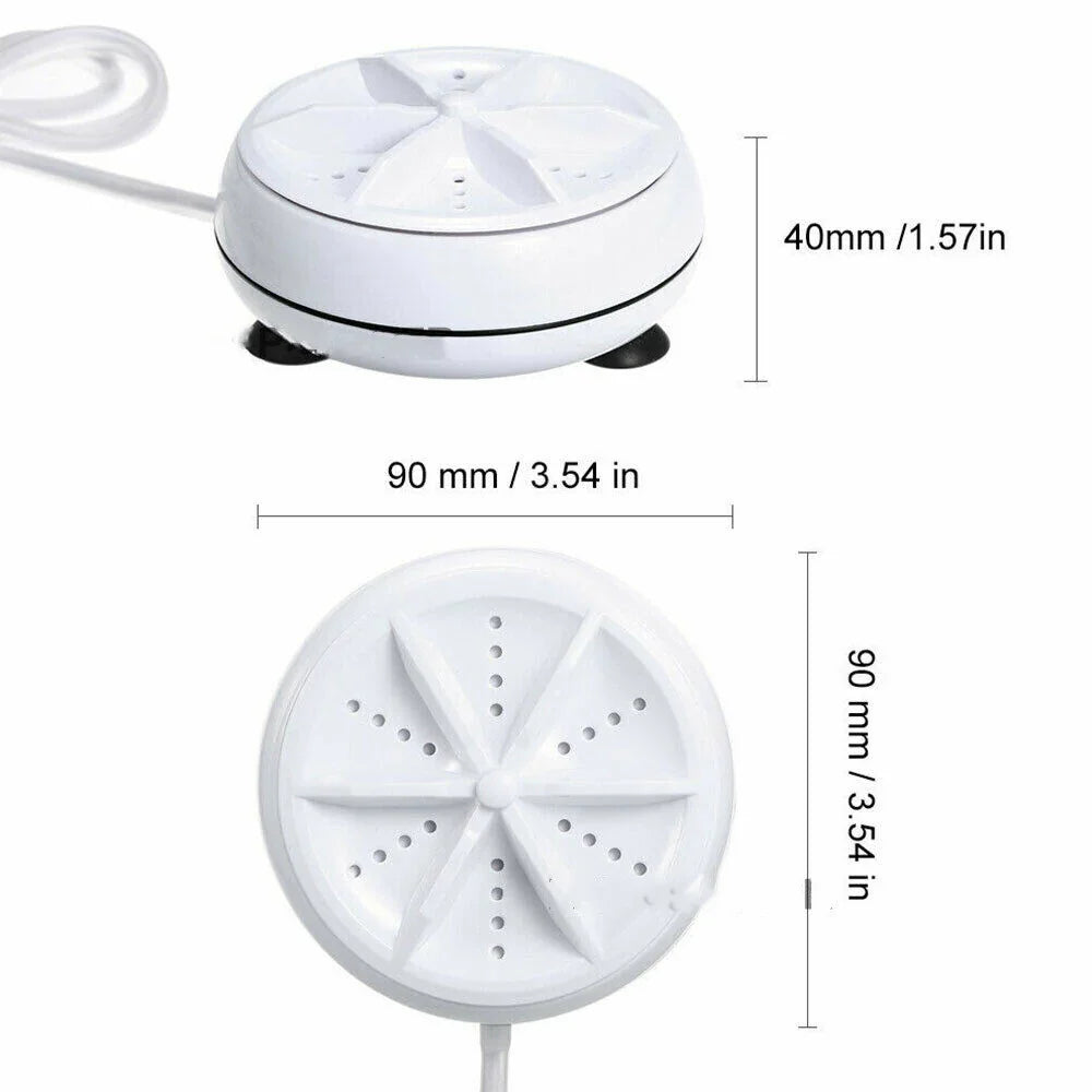 Mini Portable Ultrasonic Turbine Washing Machine