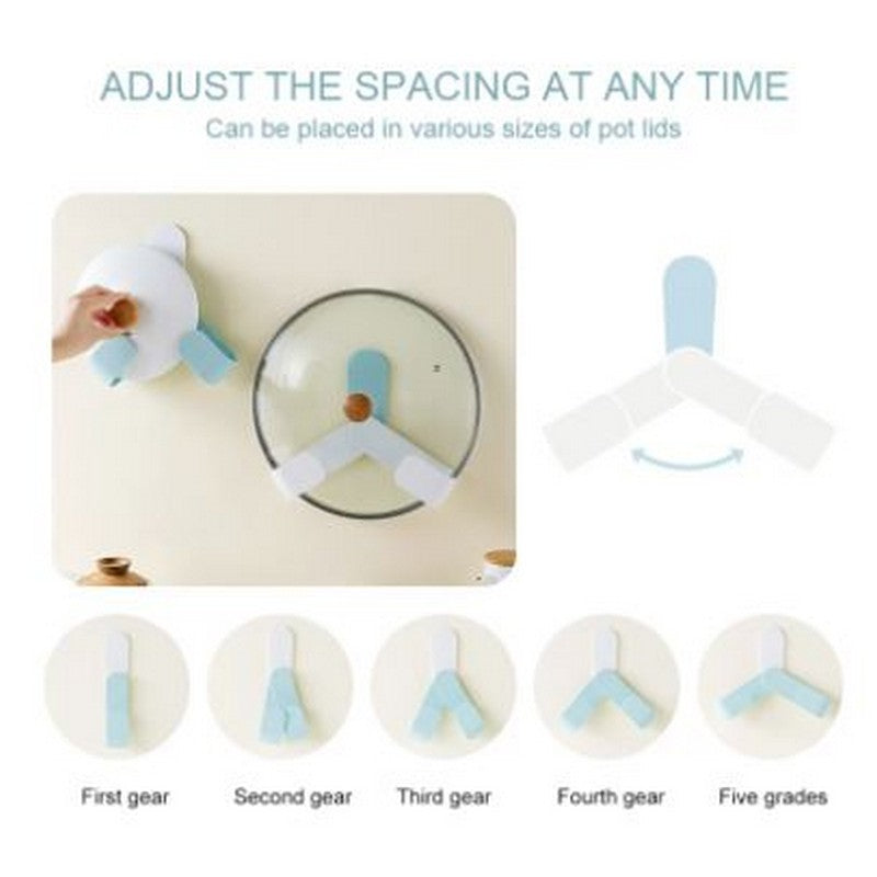 Wall Mounted Pot Lid Holder - Multi-Functional Storage Hook