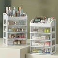 1pc Vanity Makeup Organizer, Spacious Countertop Design With Drawers