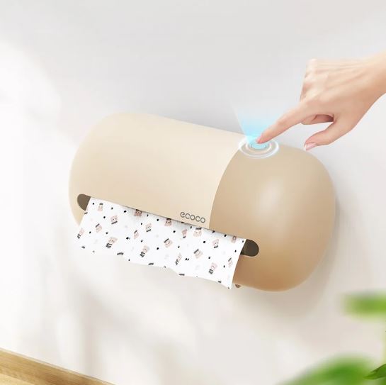 Ecoco Modern Capsule Wall-Mounted Tissue & Paper Towel Dispenser