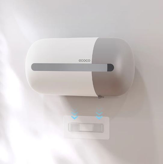 Ecoco Modern Capsule Wall-Mounted Tissue & Paper Towel Dispenser