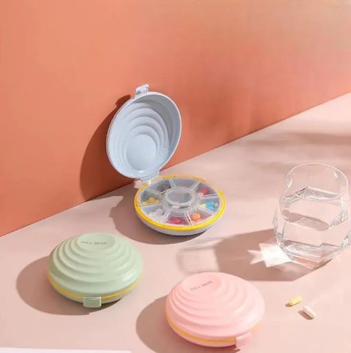 Portable Round Moisture-Proof Pill Box