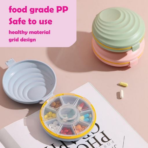 Portable Round Moisture-Proof Pill Box