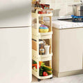 Slim Utility Trolley Storage Cart, Movable Trolley Cart for Narrow Gap, Kitchen, Bathroom