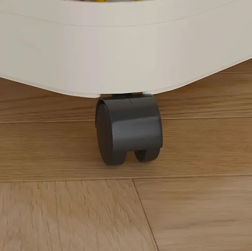 Kitchen Trash Can with Lid, Garbage Bin with Storage Rack, Narrow Waste Basket
