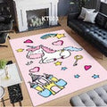 Cute Animal Floor Mats for Bedroom Living Room Decor, Unicorn Floor Mat, Washable Non Slip